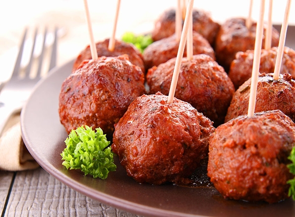 Marinara Cocktail Meatballs - Item # 1072 - Dave's Fresh Marketplace Catering RI